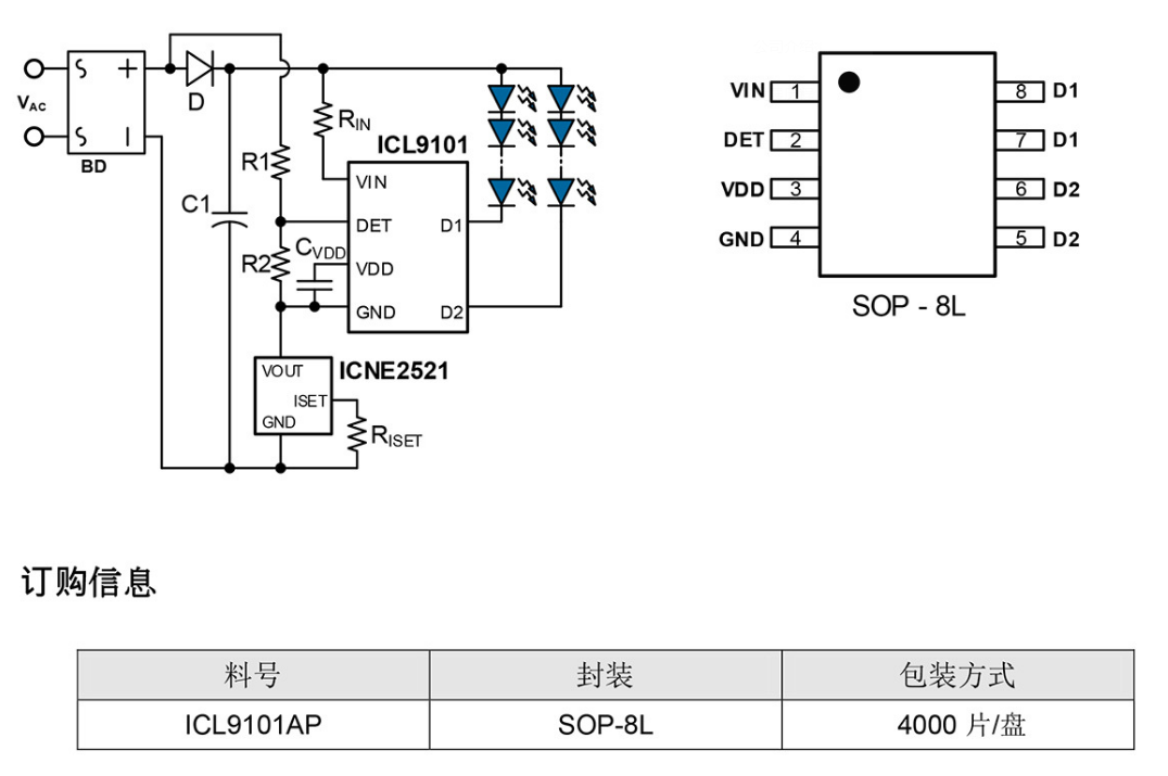 ICL9101 开关调光调色温LED驱动芯片带记忆双通道-苏州妙凯电子有限公司